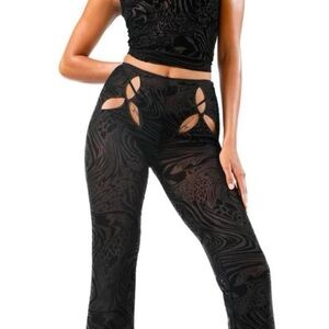 I.AM.GIA Black Top and Flare Pants